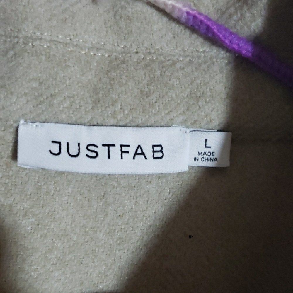 NEW JustFab Beige Button-Up Jacket - Picture 4 of 7
